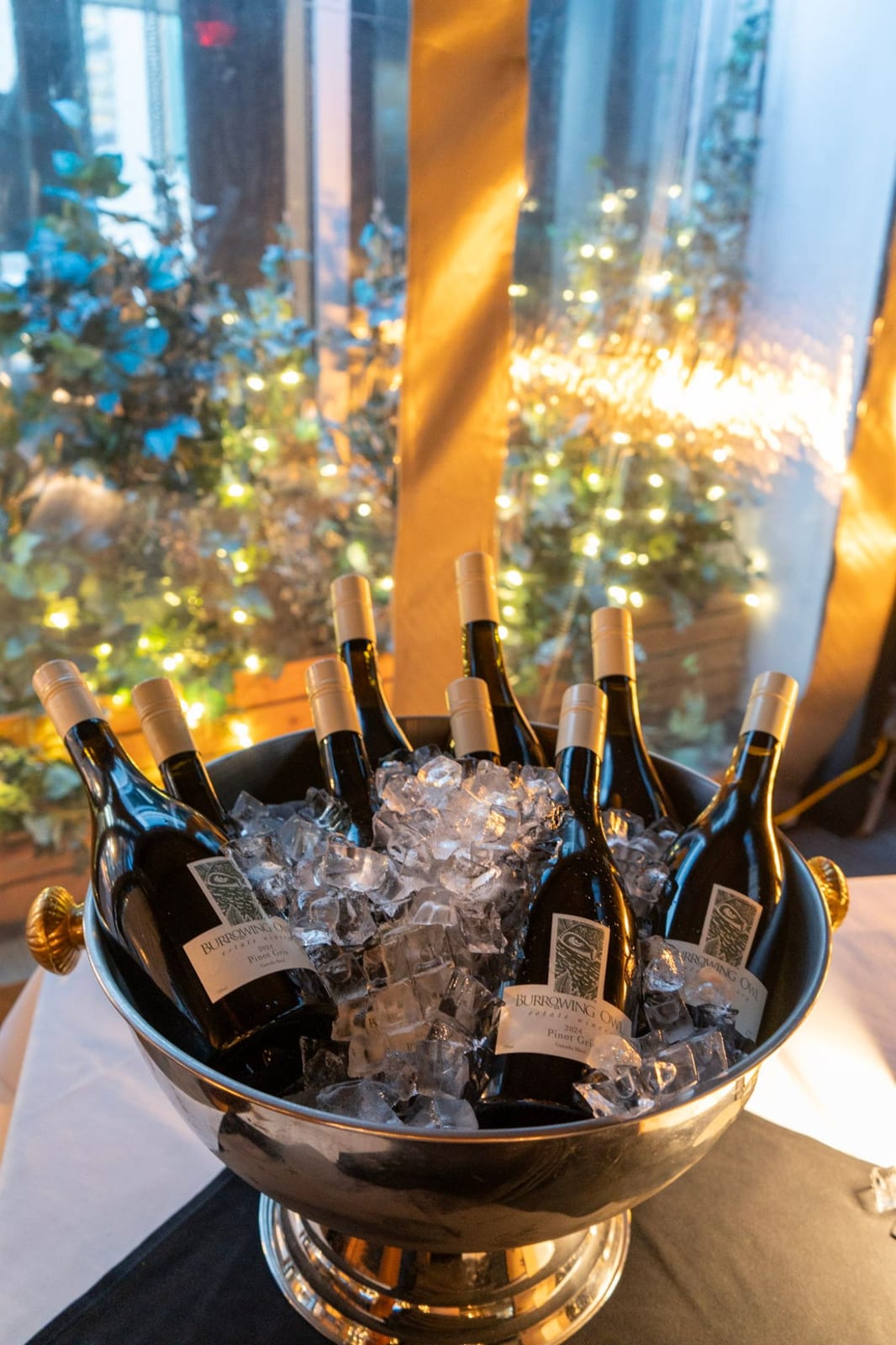 Wine on ice at an event on The Roof at Black+Blue